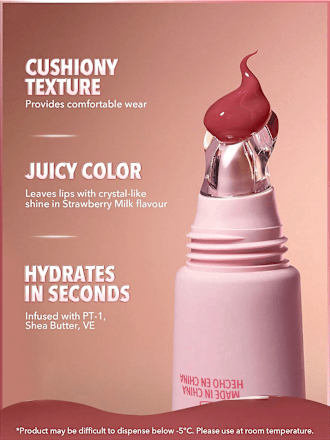 Lipgloss Care Crystal Glaze Strawberry Milk, 10 g