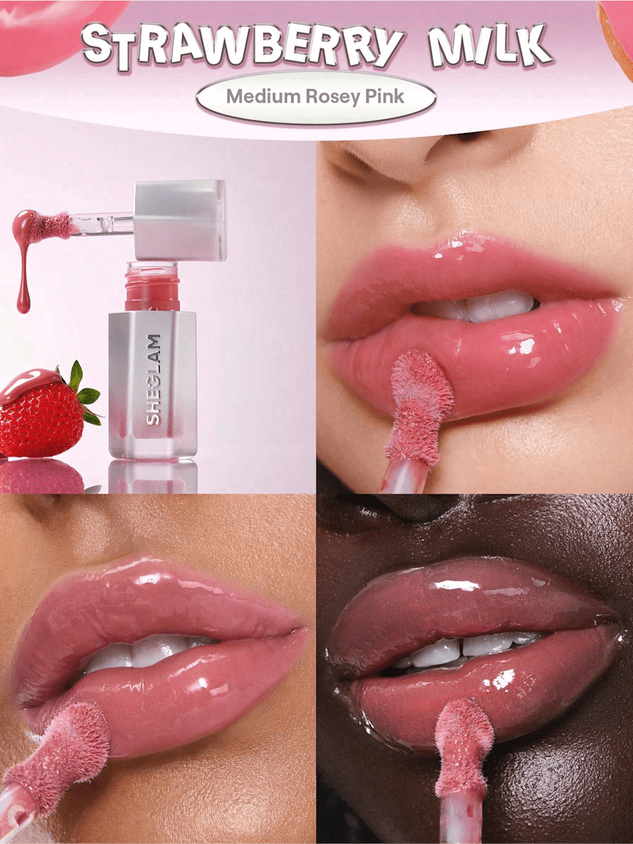 SHEGLAM Lipgloss Glass Lock Air 118 Strawberry Milk, 3,4 ml