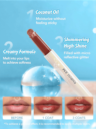 Lippenstift Shimmer Plumper-Sepia Kiss, 2,3 g