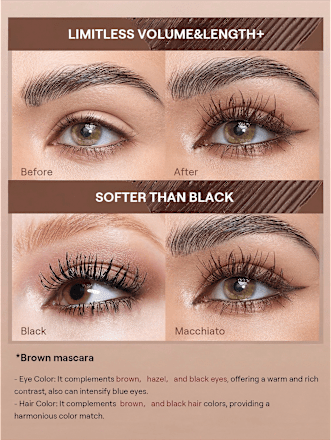 Mascara All In One Volume & Length Waterproof Macchiato, 8 g