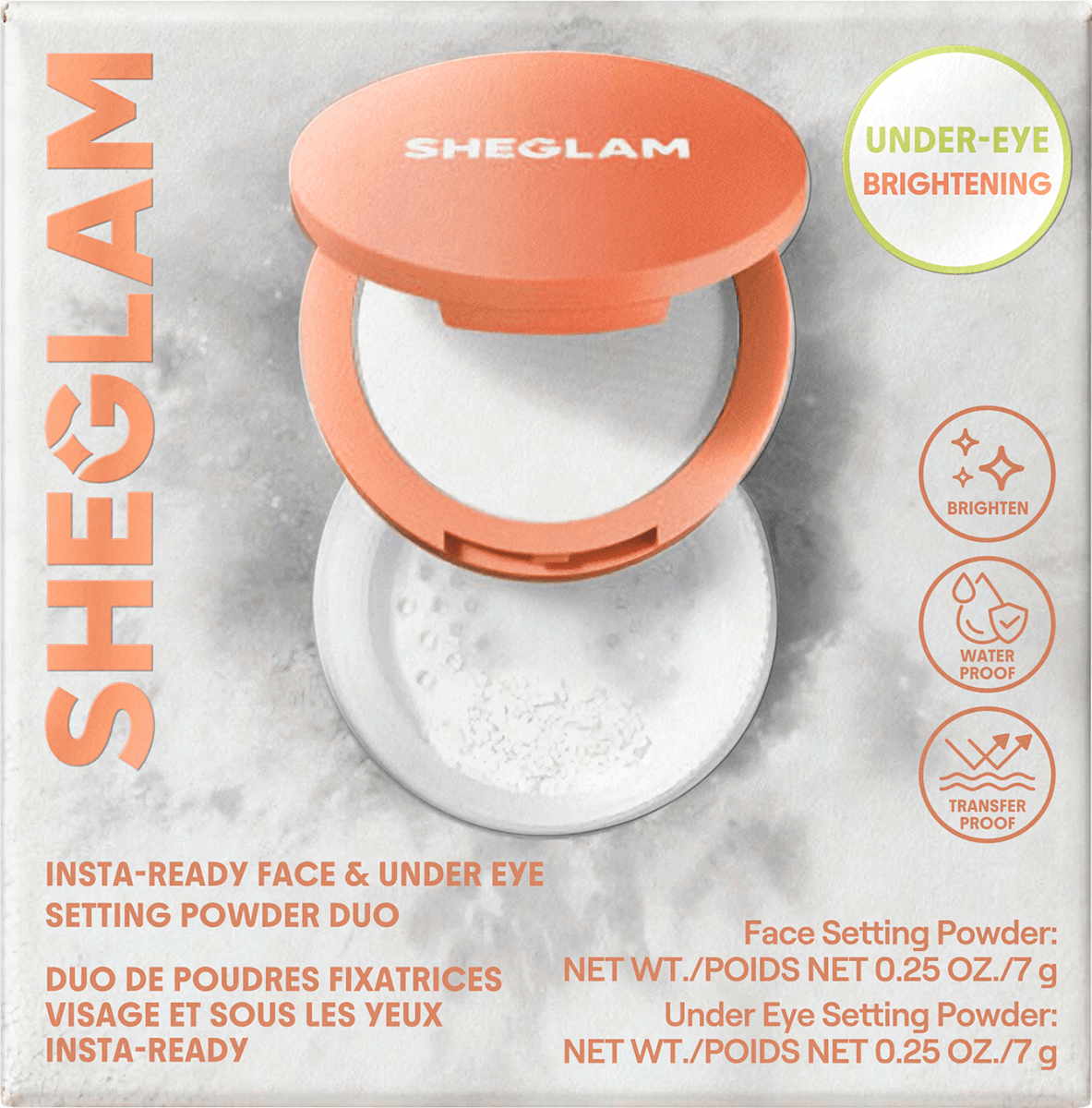 Puder Insta-Ready Face & Under Eye Setting Duo 00 Translucent, 14 g