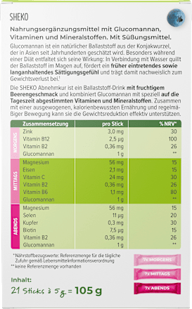Afslanksticks Bessensmaak 21 stuks, 105 g