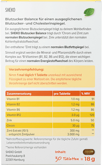 Blutzucker Balance Tabletten, 30 St