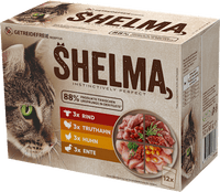 Natvoer voor katten met vlees Multipack (12x85 g), 1,02 kg