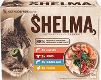 Nat kattenvoer met zalm, rundvlees, kabeljauw &amp; kip, multipack (12 x 85 g), 1,02 kg