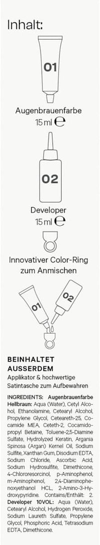 Wenkbrauwkleur lichtbruin, 1 st.