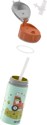 Trinkflasche Kinder Aluminium, mit Traktor 400 ml, 1 St