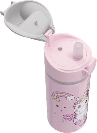 Trinkflasche Kinder Aluminium, rosa Einhorn, 400 ml, 1 St