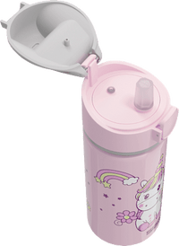 Trinkflasche Kinder Aluminium, rosa Einhorn, 400 ml, 1 St