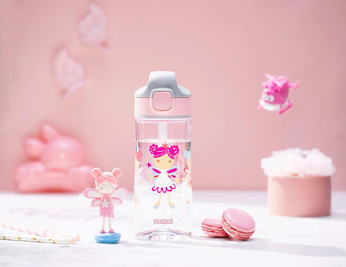 Trinkflasche Kinder Fairy Friend, rosa/grau Prinzessin, 450 ml, 1 St