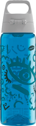Trinkflasche Kinder Total Color Good Vibes blau, 600 ml, 1 St