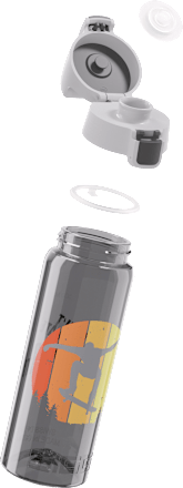 Trinkflasche Kinder Total Color Skate schwarz, 600 ml, 1 St