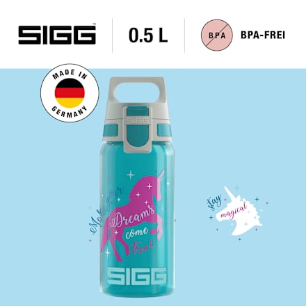 Trinkflasche Kinder Viva One türkis Einhorn, 500 ml, 1 St SIGG
