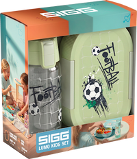 Trinkflasche & Brotdose Kinder Lumo Fussball Set 2tlg, 1 St