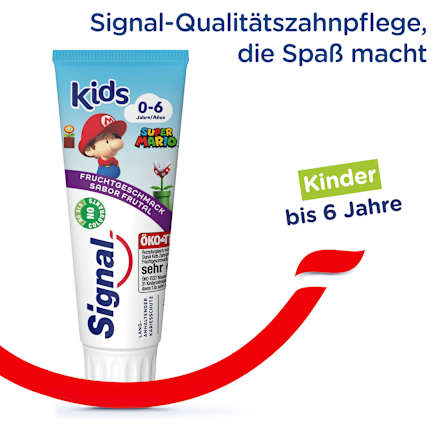 Zahnpasta Kinder Fruchtgeschmack, 0 bis 6 Jahre, 75 ml