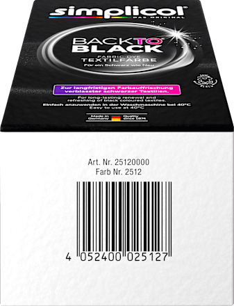 Textielverf Back to Black kleurvernieuwing, 400 g