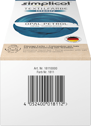Textielkleur intensief opaal-petroleum, 1 st.