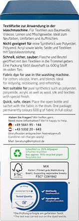 Textielkleur intensief opaal-petroleum, 1 st.