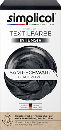Textielverf fluweelzwart, 1 stuk