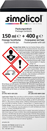 Textielverf fluweelzwart, 1 stuk