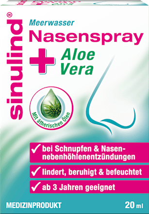 Zeewater neusspray Aloë Vera, 20 ml