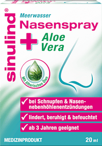 Zeewater neusspray Aloë Vera, 20 ml