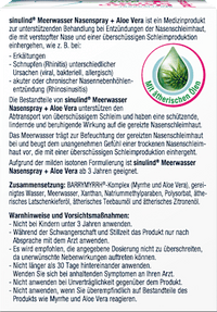 Meerwasser Nasenspray Aloe Vera, 20 ml