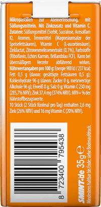 Pastilles, 2u Defensive Orange Mint, suikervrij, 35 g