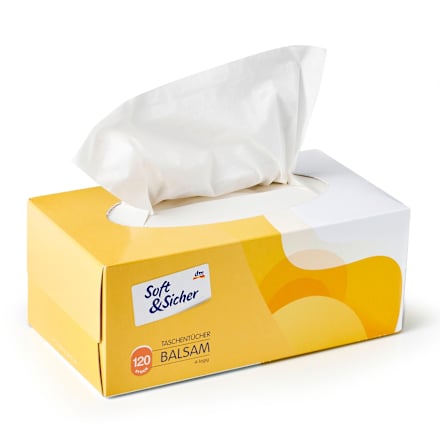 Tissues Box Balsam 4-laags, 120 stuks