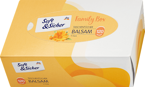 Tissues Box Balsam 4-laags, 120 stuks
