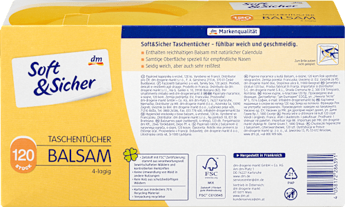 Tissues Box Balsam 4-laags, 120 stuks