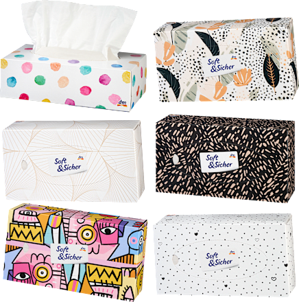 Taschentücher Box Design, 100 St Soft&Sicher