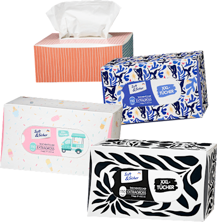 Tissuebox met extra grote tissues, 110 stuks