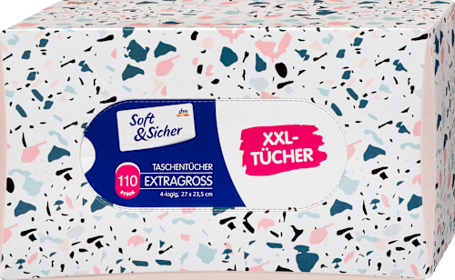 Taschentücher Box mit extra großen Taschentüchern, 110 St