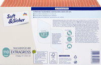 Tissuebox met extra grote tissues, 110 stuks