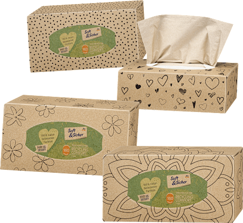 Tissues Box Recycling 3-laags, 160 stuks