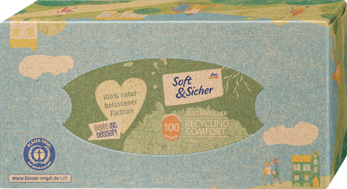 Tissues Box Recycling 4-laags, 100 stuks