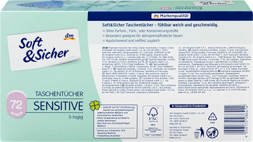 Tissues Box gevoelig 3-laags, 72 stuks