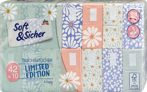 Taschentücher Design 4-lagig (42x10 St), 42 St