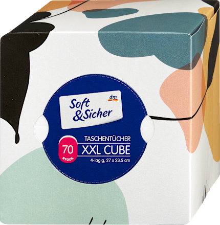 Taschentücher Würfelbox XXL 4-lagig, 70 St