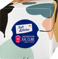 Taschentücher Würfelbox XXL 4-lagig, 70 St