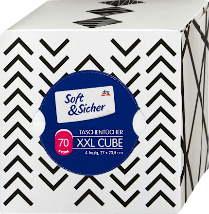 Taschentücher Würfelbox XXL 4-lagig, 70 St