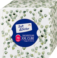 Taschentücher Würfelbox XXL 4-lagig, 70 St