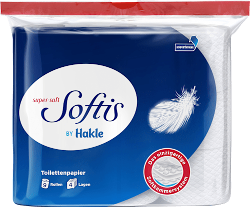 Toiletpapier 4-laags (9x100 vellen), 9 stuks