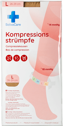 Kompressionsstrümpfe Größe L beige, 1 St