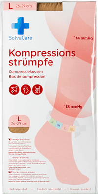 Kompressionsstrümpfe Größe L beige, 1 St