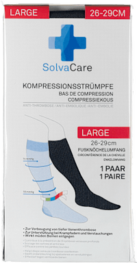 Compressiekousen maat L zwart, 1 stuk