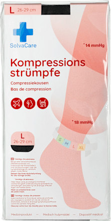 Kompressionsstrümpfe Größe L schwarz, 1 St