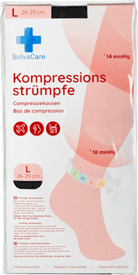 Kompressionsstrümpfe Größe L schwarz, 1 St