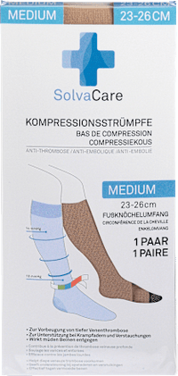 Compressiekousen maat M beige, 1 stuk